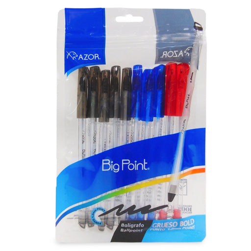 Azor Boligrafo Big Point Bolsa Con 10 Pz - Farmacias Arrocha