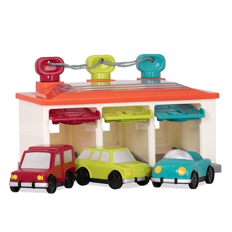 Battat Juego de 3 Carros y Garage - Farmacias Arrocha
