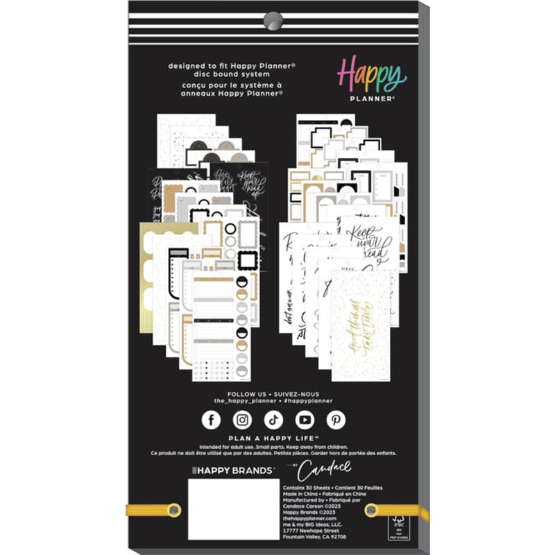 Happy Planner Bold & Free 30 Sheet Sticker Value Pack - Farmacias Arrocha
