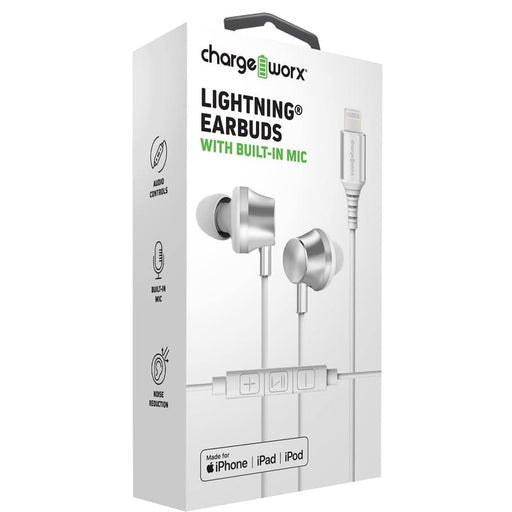 Chargeworx Audifonos Con Salida Lightning Silver - Farmacias Arrocha