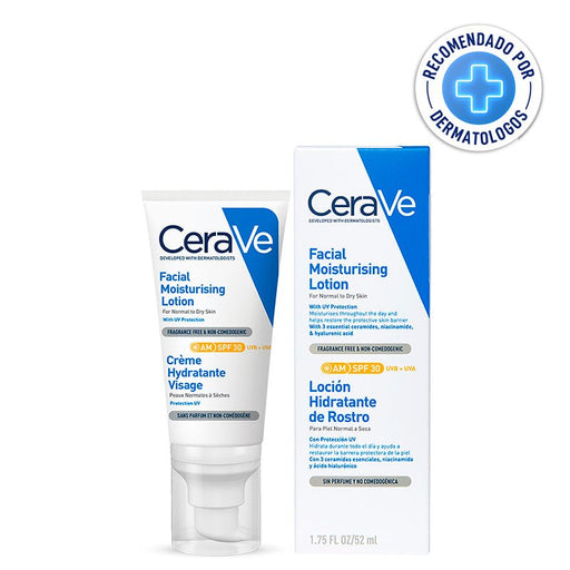 Cerave Locion Hidratante De Rostro Para El Dia Spf30+ 52Ml - Farmacias Arrocha