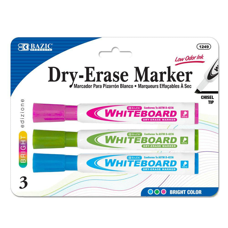 Bazic Bright Colors Chisel Tip Dry Erase B - Farmacias Arrocha