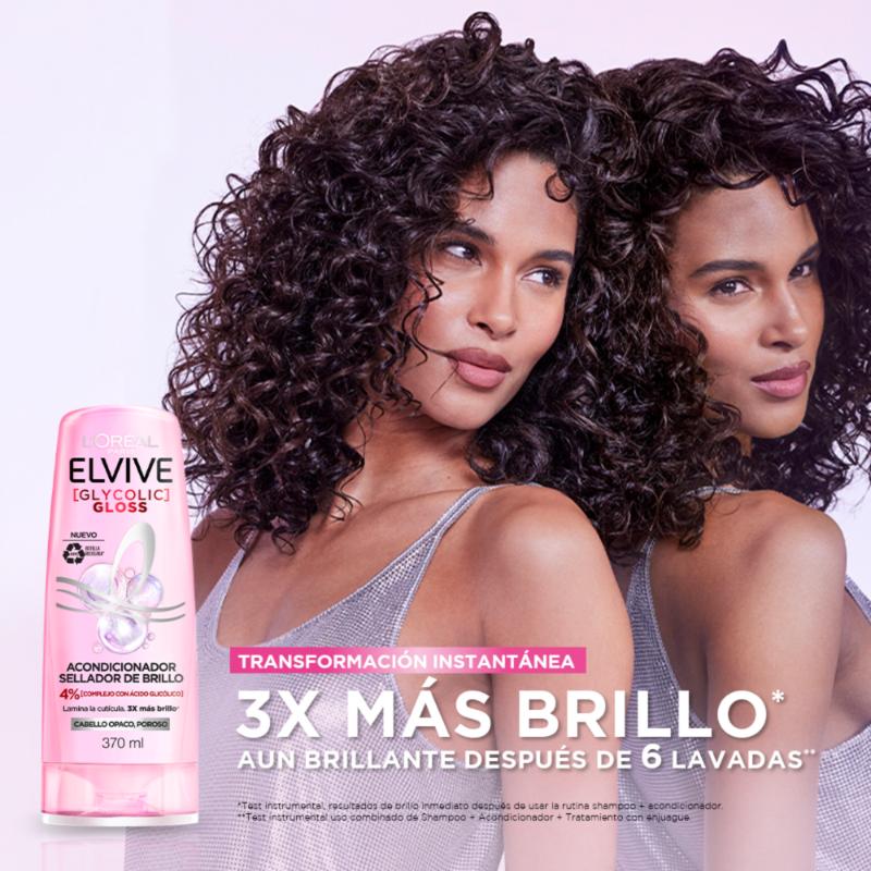 Acondicionador L'Oreal Paris Elvive Glycolic Gloss 370 Ml - Farmacias Arrocha