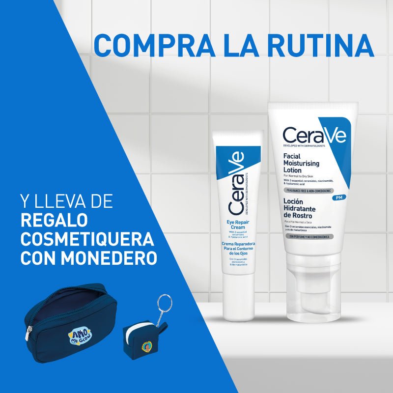 Cerave Kit Locion Hidratante de rostro + Reparadora de ojos + regalos - Farmacias Arrocha