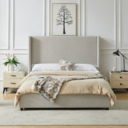 Cama tapizada con respaldar en lateral Beige - Farmacias Arrocha