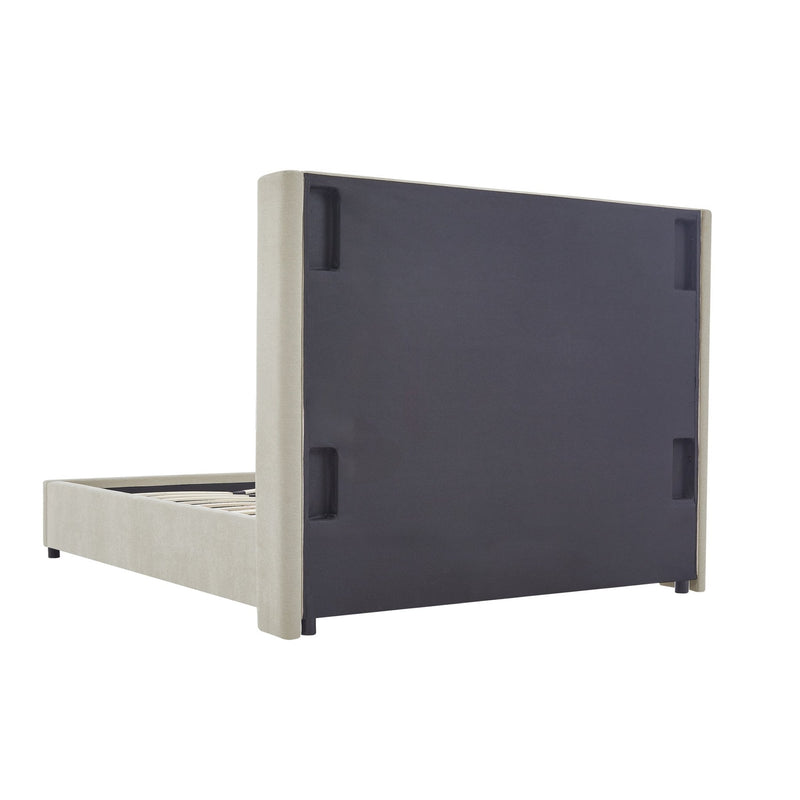 Cama tapizada con respaldar en lateral Taupe - Farmacias Arrocha