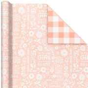 Hallmark Papel De Regalo Reversible Rosa 20Ft² - Farmacias Arrocha