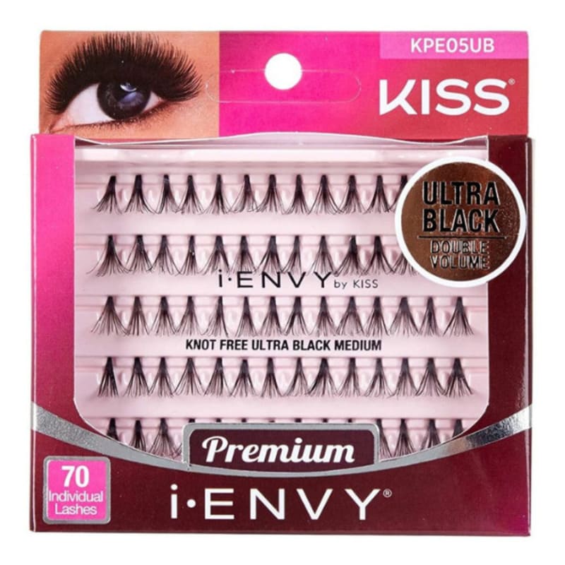 Kiss Pestañas Postiza Individual I - Envy Ultra Black 2X Volumen M - Farmacias Arrocha