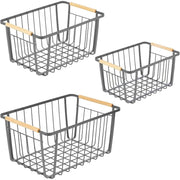 Set De 3 Canastas Organizadoras Para Cocina Gris - Farmacias Arrocha