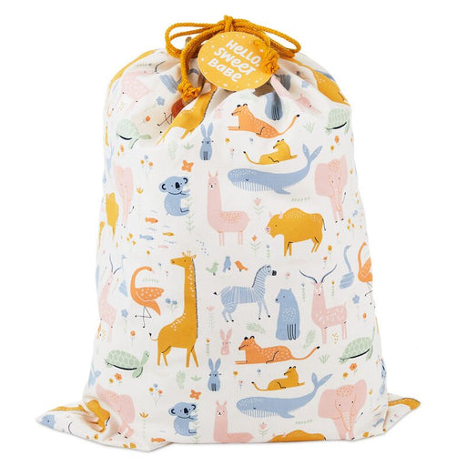 Hallmark Bolsa de Regalo De Tela Grande Con Etiqueta Animales Colores Pastel 28" - Farmacias Arrocha