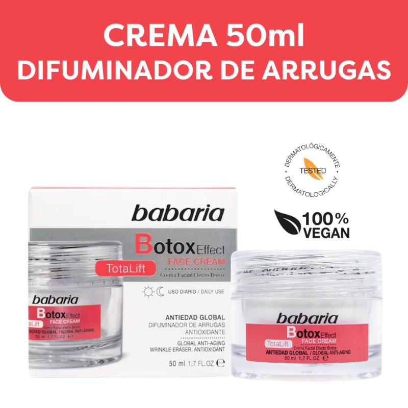 Babaria Crema Botox Effect Antiarrugas 50ml - Farmacias Arrocha
