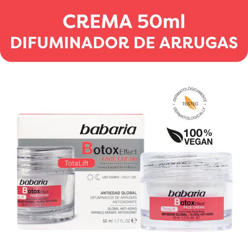 Babaria Crema Botox Effect Antiarrugas 50ml - Farmacias Arrocha