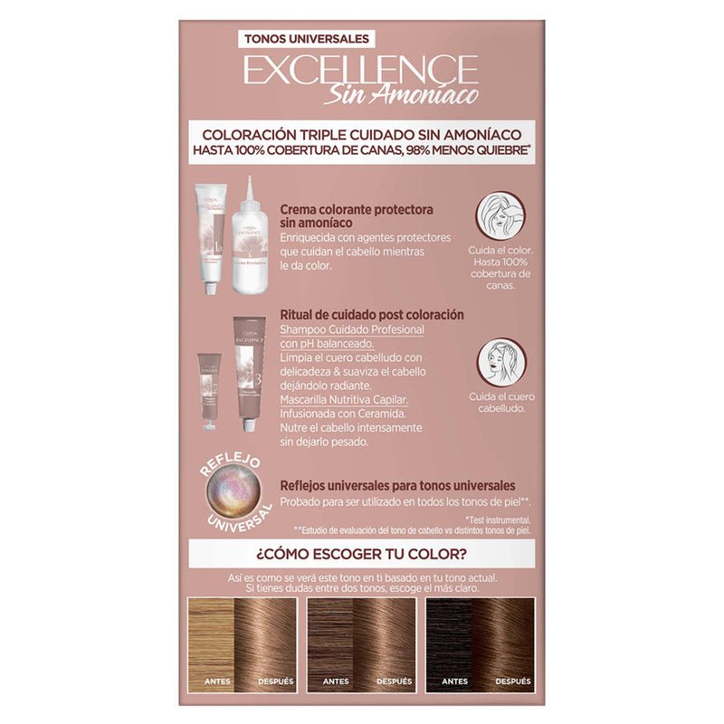 L'Oreal Tintura Permanente Excellence Sin Amoniaco - Farmacias Arrocha
