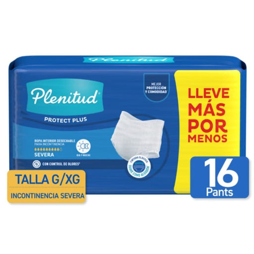 Ropa Interior Desechable Adulto Plenitud Protect Plus G/XG 16U - Farmacias Arrocha