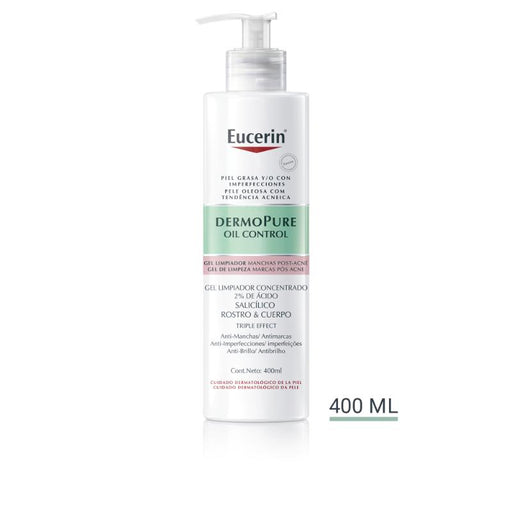 Eucerin Dermopure Triple Effect Cleansing Gel 400Ml - Farmacias Arrocha