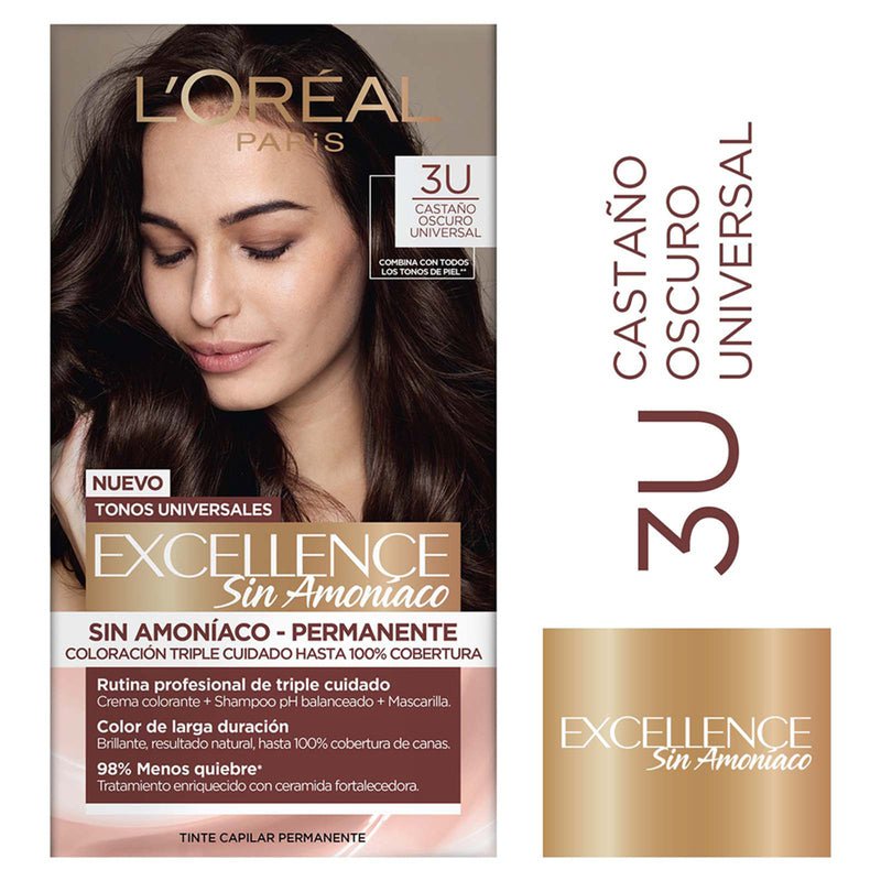 L'Oreal Tintura Permanente Excellence Sin Amoniaco - Farmacias Arrocha
