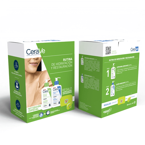 Cerave Kit Locion hidratante 8oz + Limpiadora hidratante 8oz + regalos - Farmacias Arrocha