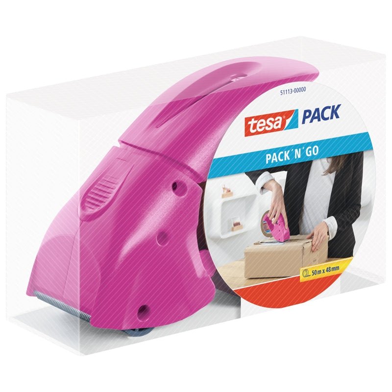 Tesa Dispensador Rosado Para Cinta De Empaque - Farmacias Arrocha