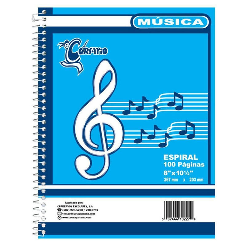 Corsario Libreta Espiral Musica Senc (40) B - Farmacias Arrocha
