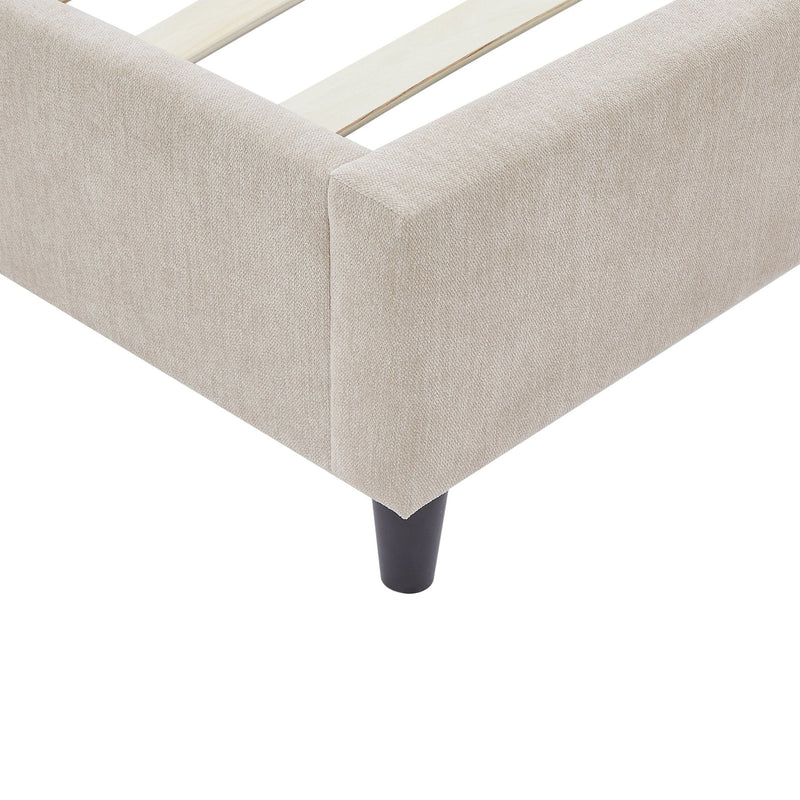 Cama tapizada con respaldar lineas Beige - Farmacias Arrocha