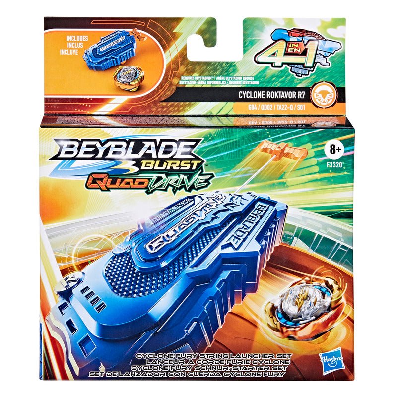 Beyblade Burst Quaddrive - Set De Lanzador Con Cuerda Cyclone Fury - Farmacias Arrocha