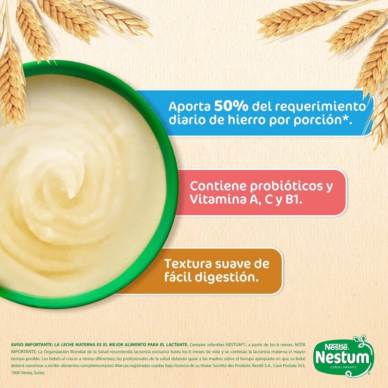Nestle Nestum Probioticos Trigo Leche 250Gr - Farmacias Arrocha