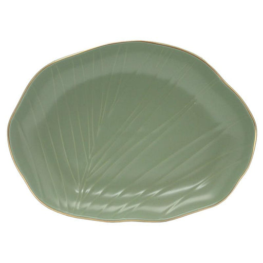 Bandeja Ovalada Verde 25X18.5X3.5CM - Farmacias Arrocha