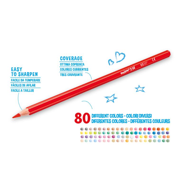 Carioca Tita Box 80Pcs Colored Pencil - Farmacias Arrocha