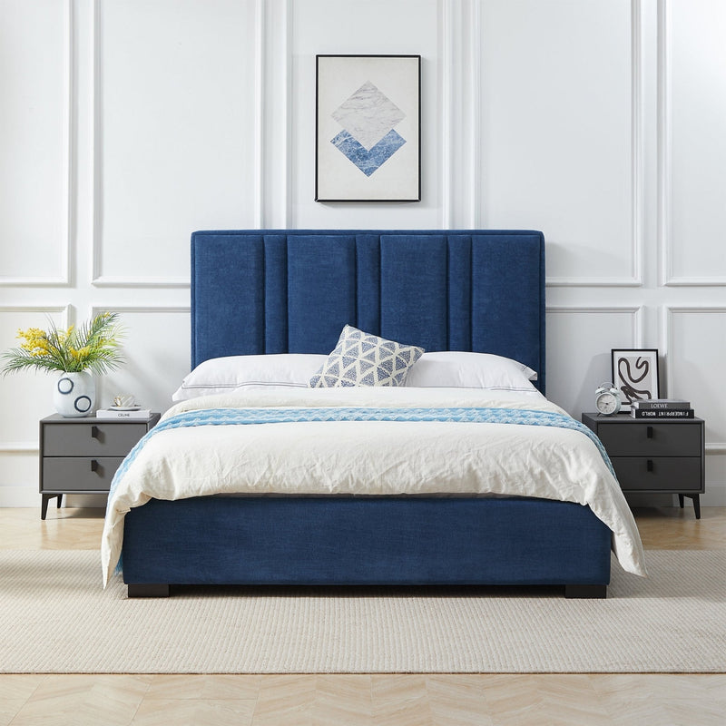 Cama con respaldar en líneas verticales Dk. Blue - Farmacias Arrocha