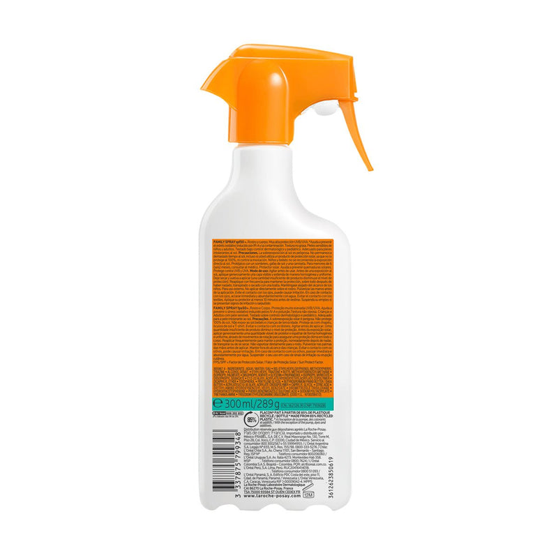 Protector Solar Corporal Anthelios Family Spray FPS50+ 300ml La Roche Posay - Farmacias Arrocha
