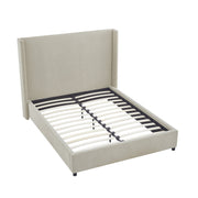 Cama tapizada con respaldar en lateral Taupe - Farmacias Arrocha