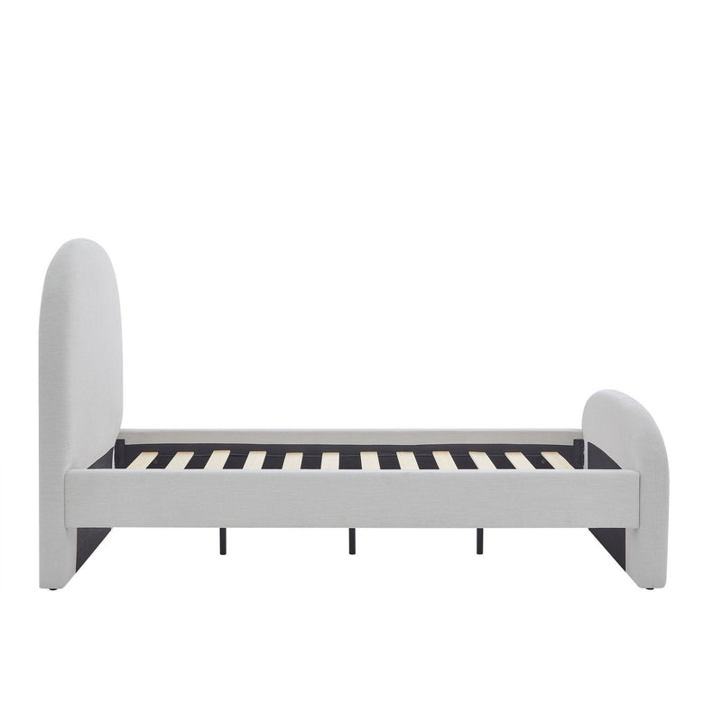 Cama tapizada Twin con respaldar curvo - Farmacias Arrocha