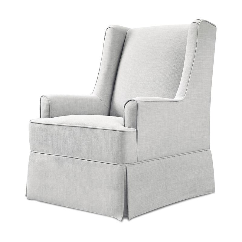 Million Dollar Laurel Swivel Glider In Light Grey Tweed - Farmacias Arrocha