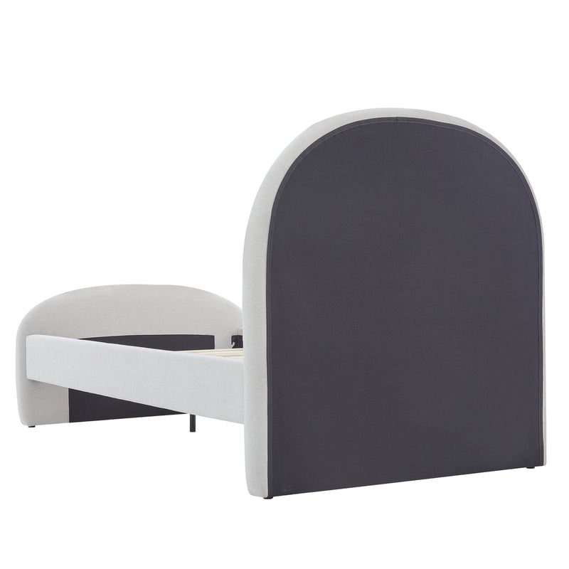 Cama tapizada Twin con respaldar curvo - Farmacias Arrocha