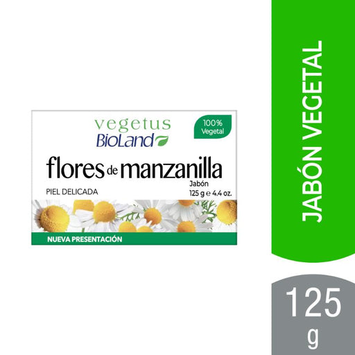 Bioland Jabón Flores Manzanilla En Barra 125G - Farmacias Arrocha