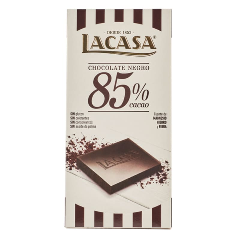 LaCasa Choco Negro Lacasa 85% Cacao 100Gr - Farmacias Arrocha