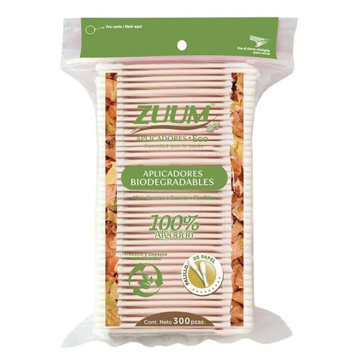 Zuum Aplicadores Bolsa 300Pz Papel - Farmacias Arrocha