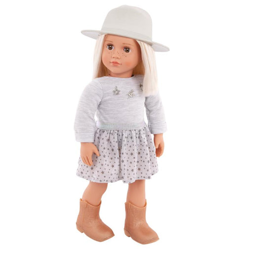 Our Generation Muñeca con Falda plisada y sombrero, Abigale - Farmacias Arrocha