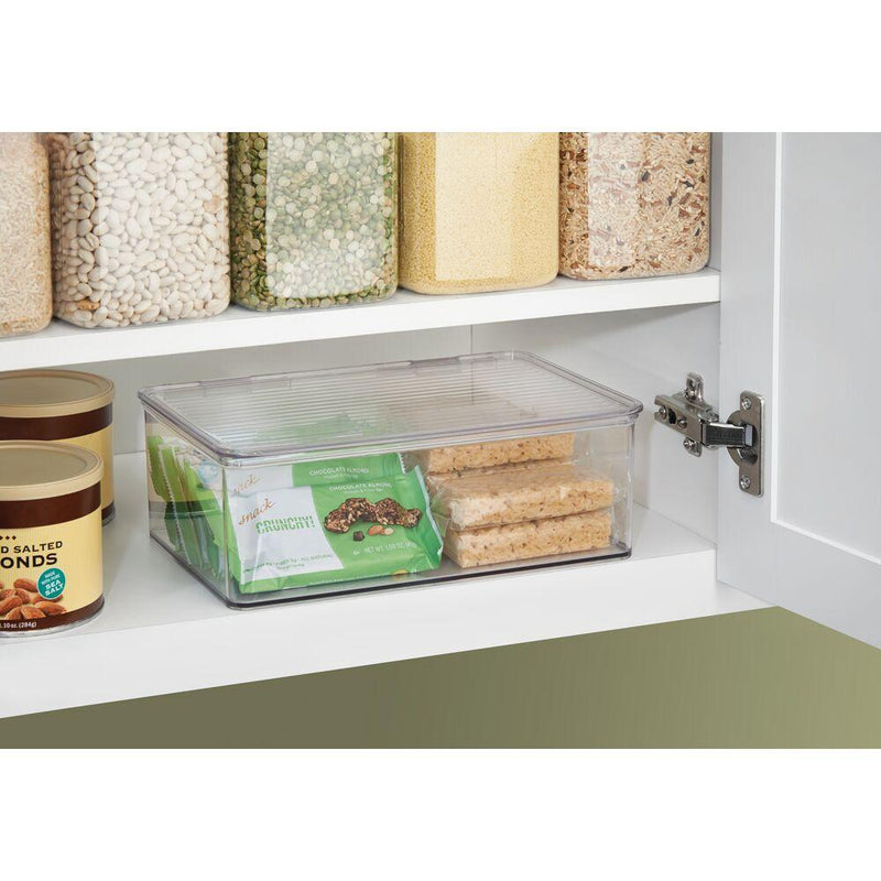 iDesign Recipiente Con Tapa, Apilable 7"X10.7"X3.7" - Farmacias Arrocha