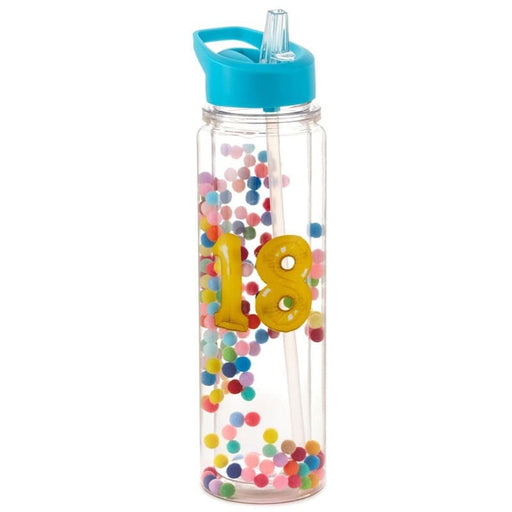 Hallmark Botella De Agua Con Pompones Cumpleaños 18 - Farmacias Arrocha