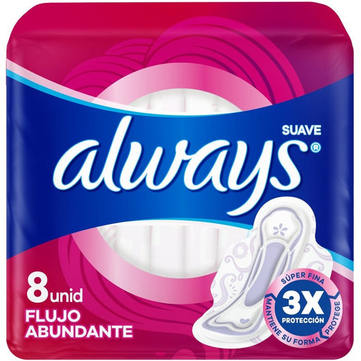 Toallas Femeninas, Always Suave Día 8 Unidades - Farmacias Arrocha