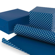 Hallmark Papel De Regalo Reversible Lunares Azul y Blanco 20Ft² - Farmacias Arrocha