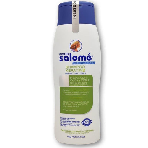 María Salomé Shampoo Keratin Sin Sal 400Ml - Farmacias Arrocha