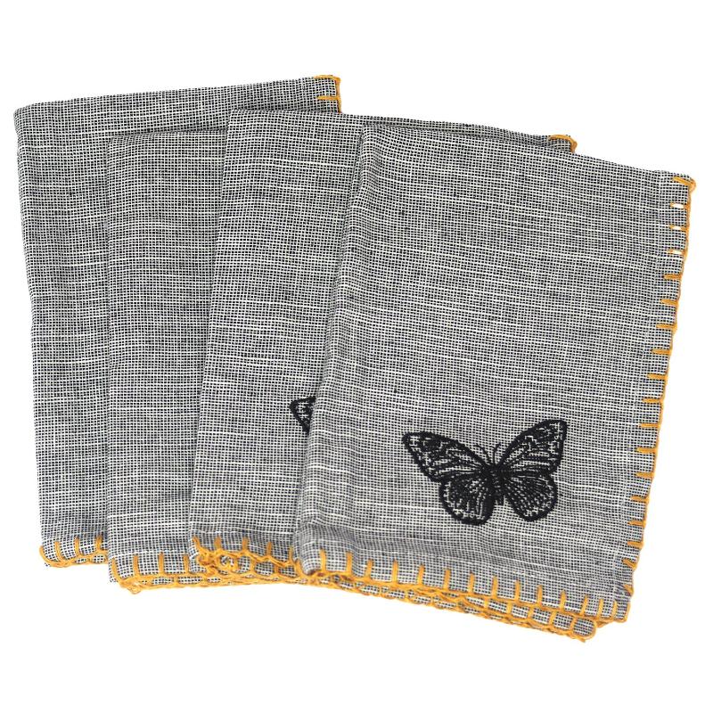 Set De 4 Individuales De Tela Con Borde Tejido - Farmacias Arrocha