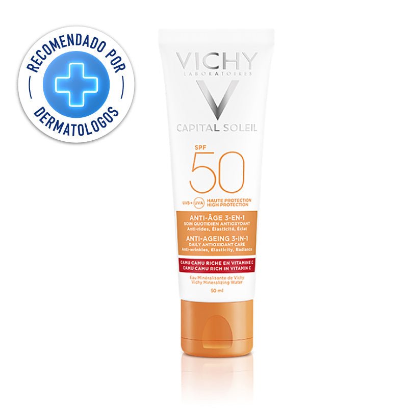 Vichy Capital Soleil Protector Solar anti-edad SPF50 50ml - Farmacias Arrocha