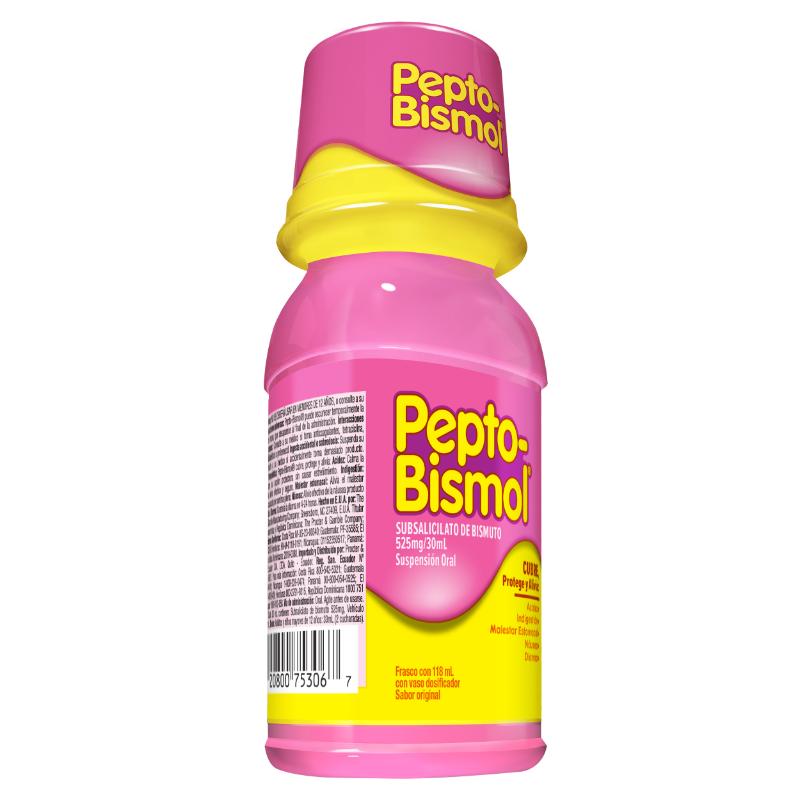 Pepto - Bismol Suspensión Sabor Original 118 Ml - Alivio Para El Malestar Estomacal - Farmacias Arrocha