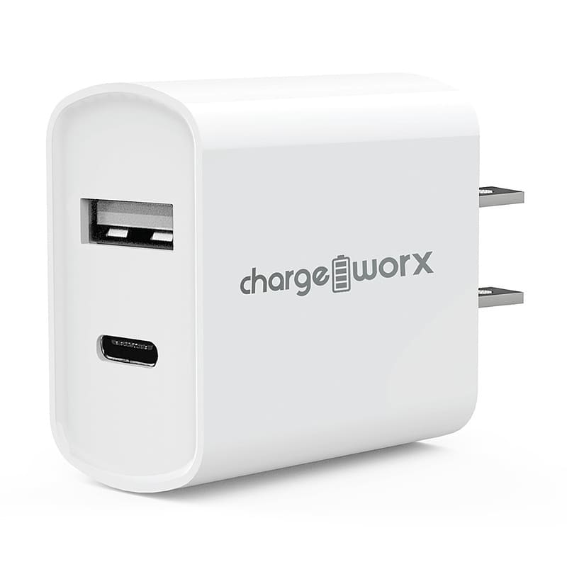 Chargeworx Cargador De Pared Con Entrada USB y Tipo C Blanco - Farmacias Arrocha