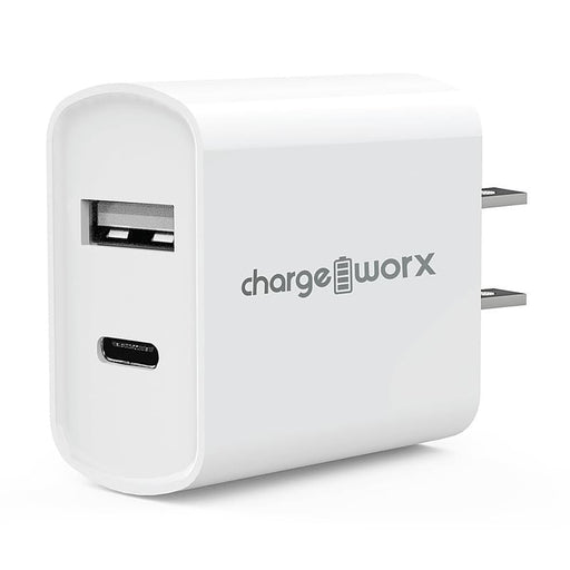 Chargeworx Cargador De Pared Con Entrada USB y Tipo C Blanco - Farmacias Arrocha