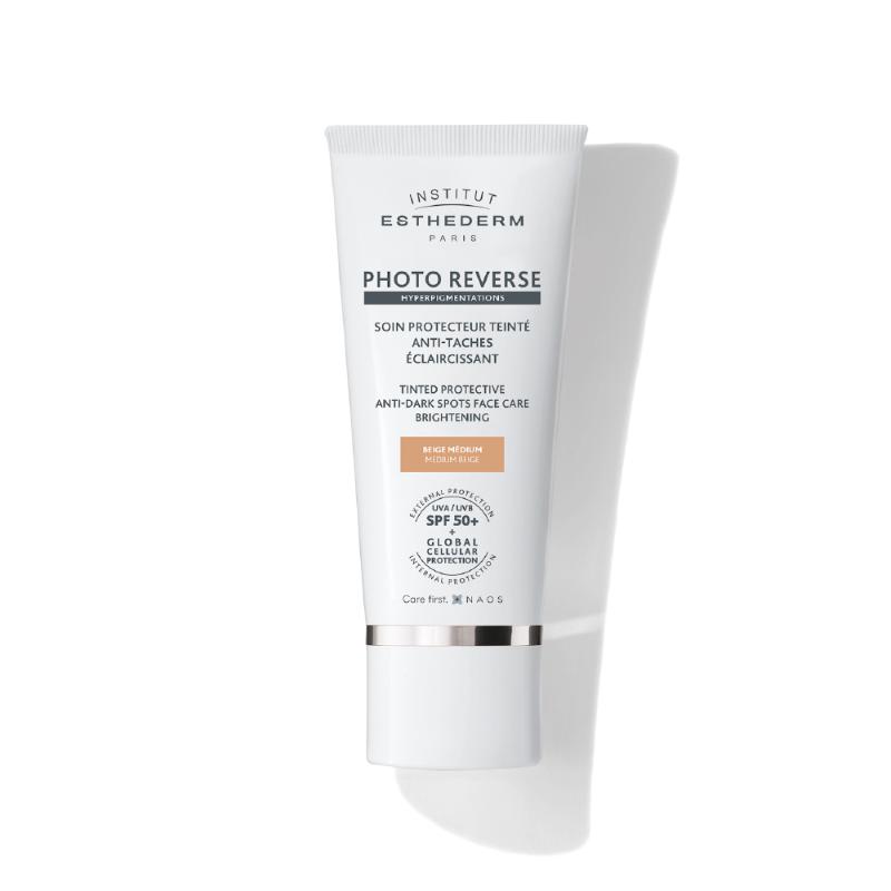 Institut Esthederm Photo Reverse Brightening Protective Anti Dark Spots Face Care - Medium Beige 50ml - Farmacias Arrocha