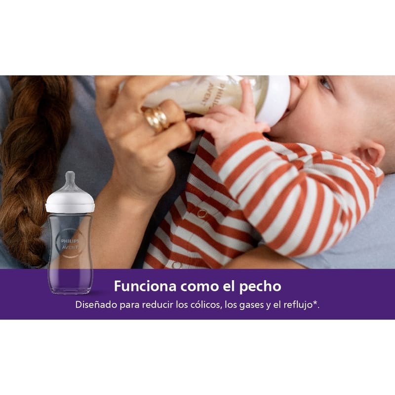 Avent Biberón De Cristal Natural Response 8Oz. - Farmacias Arrocha